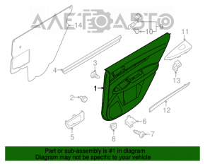 Capacul ușii, cartela din spate dreapta Subaru Outback 10-14