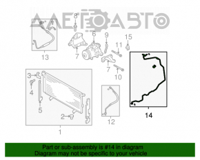 Трубка кондиционера печка-конденсер Subaru Outback 10-14 2.5 3.6