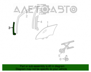 Направляющая стекла двери передней правой Lexus ES300 ES330