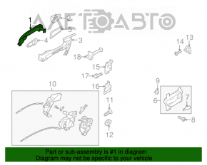 Mânerul ușii exterioare din față dreapta pentru Subaru Outback 10-14.