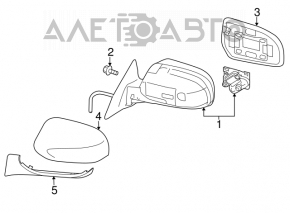 Oglindă laterală stângă Subaru Outback 10-14