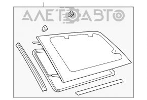Форточка глухое стекло задняя правая Toyota Sienna 04-10