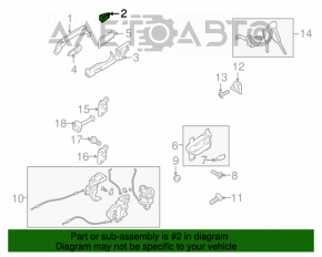 Capacul mânerului exterior stânga față Subaru Outback 10-14