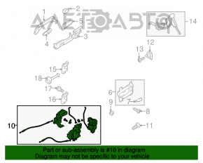 Blocare ușă față dreapta Subaru Outback 10-14