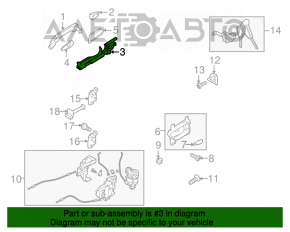 Mecanismul manetei ușii din spate stânga pentru Subaru Outback 10-14