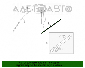 Moldură ușă-sticlă dreapta față centrală Subaru Outback 10-14