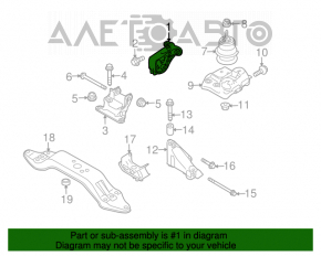 Подушка двигателя центральная Subaru Outback 10-14 3.6