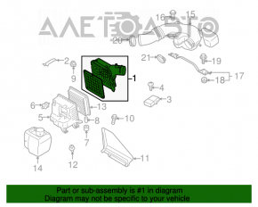 Capacul superior al filtrului de aer pentru Subaru Outback 10-14 3.6