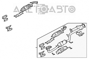 Коллектор выпускной левый с катализатором Subaru Outback 10-14 3.6