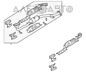 Коллектор выпускной правый с катализатором Subaru Outback 10-14 3.6