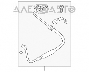 Tubul de aer condiționat din fier/cauciuc pentru Subaru Outback 10-14 3.6