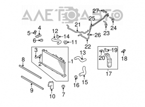 Radiator de răcire apă Subaru Outback 10-14 3.6