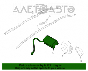 Подушка безопасности airbag пассажирская в торпеде Subaru Outback 10-14