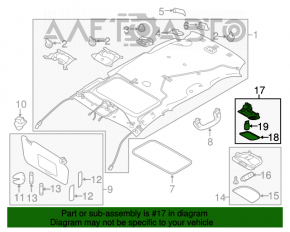 Плафон освещения багажник Subaru Outback 10-14 серый