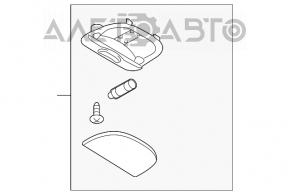 Plafonul de iluminare pentru pasagerii Subaru Outback 10-14