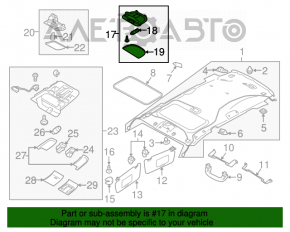 Plafonul de iluminare pentru pasagerii Subaru Outback 10-14