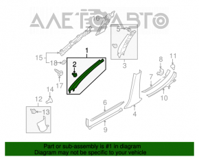 Capacul amortizorului frontal stânga Subaru Outback 10-14 gri.