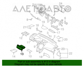 Бокс карман центральной консоли Subaru Outback 15-19 черн