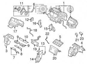 Evaporator Subaru Outback 10-14