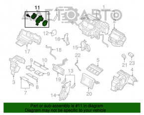 Актуатор моторчик привод печки кондиционер MODE Subaru Outback 10-14