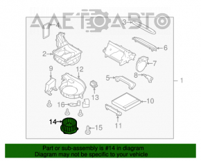 Мотор вентилятор печки Subaru Outback 10-14