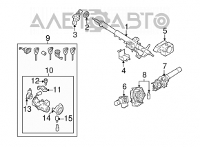 Comutatorul de sub volan din dreapta pentru Subaru Outback 10-14.