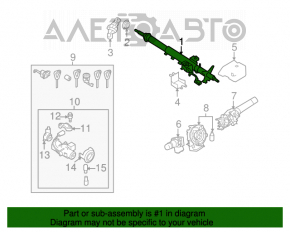 Рулевая колонка Subaru Outback 10-12 дорест