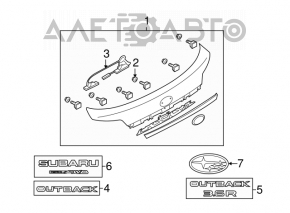 Capac portbagaj Subaru Outback 12-14 restilizat cu emblema.