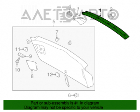 Обшивка двери багажника верх Subaru Outback 10-14 черн