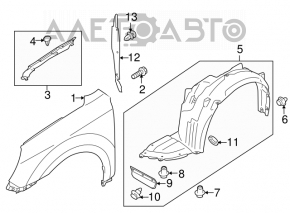 Накладка переднего крыла нижняя левая Subaru Outback 10-14