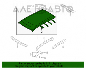 Acoperiș metalic pentru Subaru Outback 10-13 cu fereastră de acces