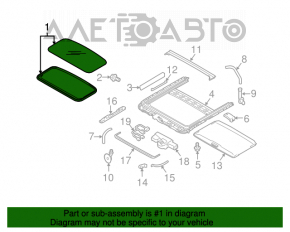 Mecanismul capacului portbagajului Subaru Outback 10-14