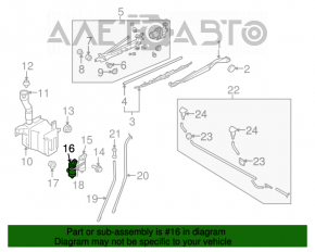 Motorul stropitorului de parbriz spate pentru Subaru Outback 10-14