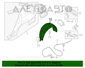 Подкрылок задний левый Subaru Outback 10-14