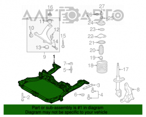 Bara de protecție față pentru Subaru Outback 10-14