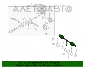 Привод полуось задняя левая Subaru Outback 10-14 2.5 3.6