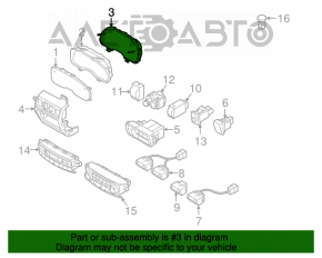 Panoul de instrumente Subaru Outback 10-14 3.6