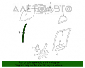 Направляющая стекла двери задней правой Lexus IS250 IS350 06-13