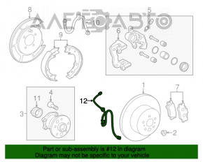 Cablu senzor ABS spate stânga Toyota Camry v50 12-14 SUA