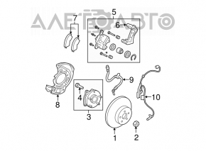 Suportul din față dreapta pentru Toyota Rav4 13-18