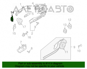 Buclele ușii din spate dreapta superioară pentru Infiniti FX35 FX45 03-08.