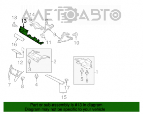 Накладка коленная водительская Subaru Outback 10-14 черн