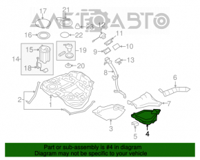 Protecția rezervorului de combustibil stânga pentru Subaru Outback 10-14