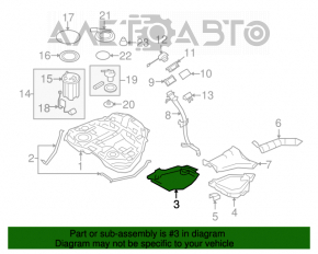 Защита топливного бака левая Subaru Outback 10-14