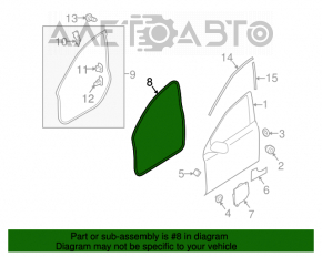 Уплотнитель дверного проема передний правый Subaru Outback 10-14