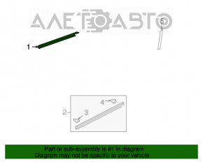 Moldură ușă-sticlă dreapta față centrală Infiniti FX35 FX45 03-08