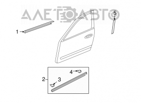 Decorație uși jos față stânga Infiniti FX35 FX45 03-08 nou original OEM