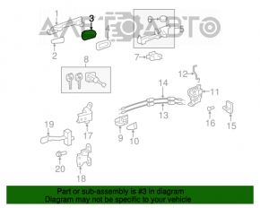 Capacul mânerului ușii din față dreapta Toyota Camry v40