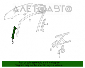 Geam ghidaj ușă față dreapta Lexus GS300 GS350 GS430 GS450h 06-11 spate