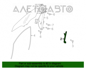 Направляющая стекла двери передней правой Subaru Outback 10-14 короткая